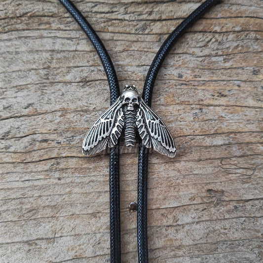 Dead Head Moth Bola Bolo Tie