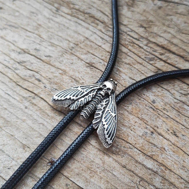 Dead Head Moth Bola Bolo Tie
