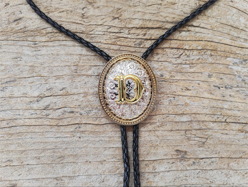 Golden Letters Alphabet A to Z Bola Bolo Tie