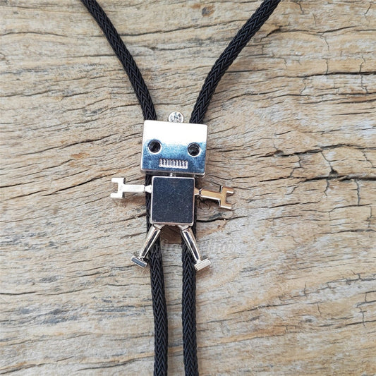 Robot Bolo Tie: Silver