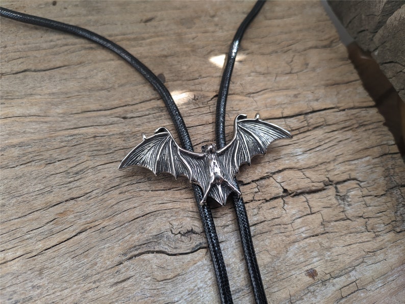 Vintage 3D Bat Bolo Tie