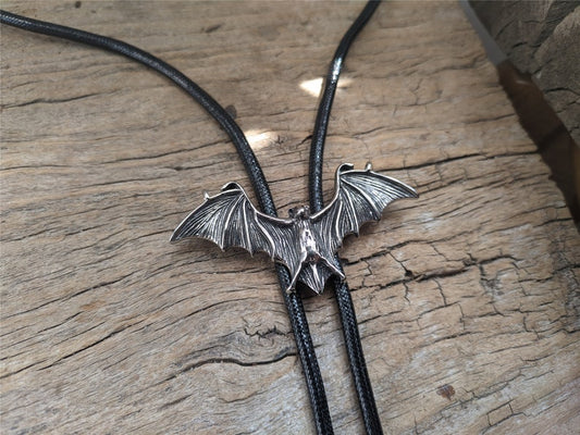 Vintage 3D Bat Bolo Tie