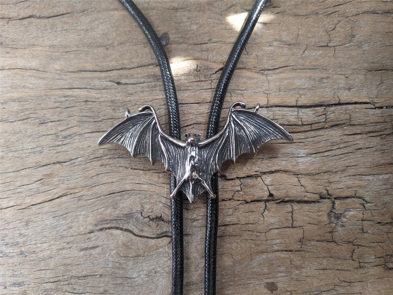 Vintage 3D Bat Bolo Tie