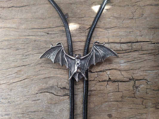 Vintage 3D Bat Bolo Tie