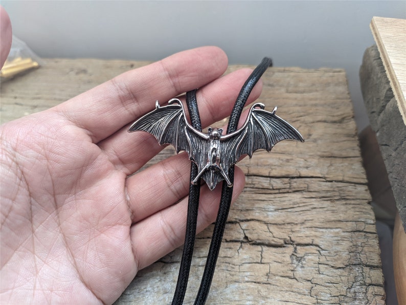 Vintage 3D Bat Bolo Tie