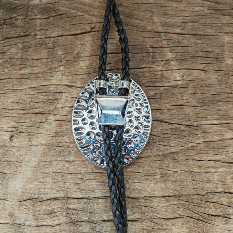 Abalone Shell Bolo Tie: Silver