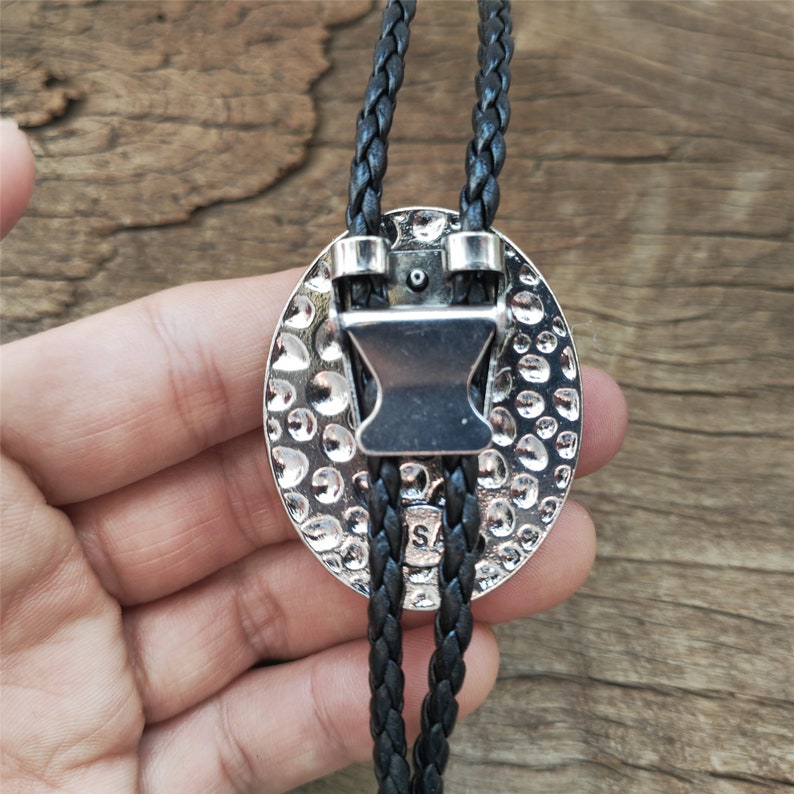 Green Jasper Bolo Tie: Silver