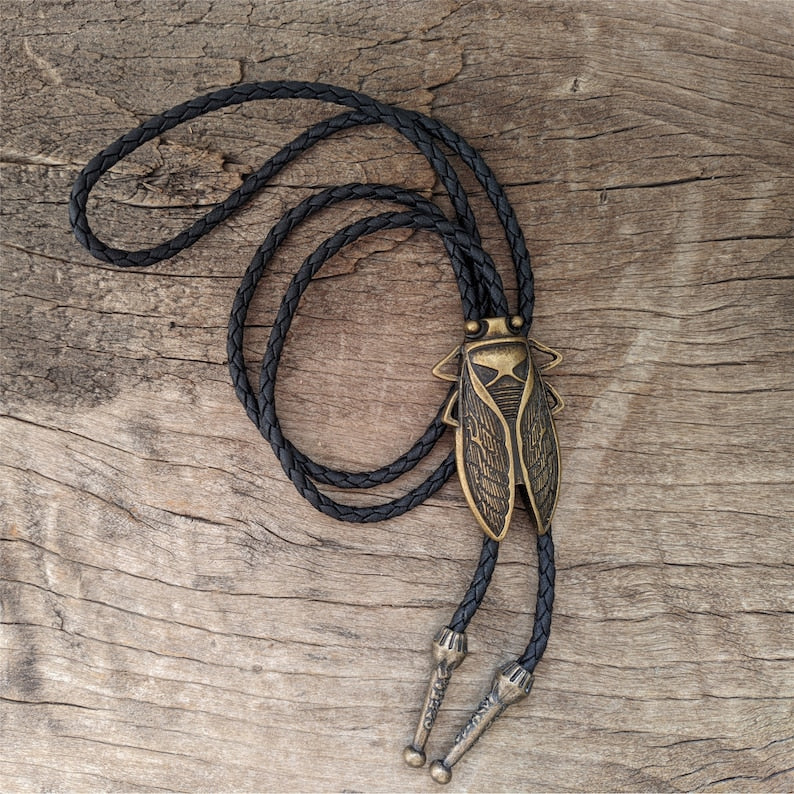 Copper Cicada Bolo Tie