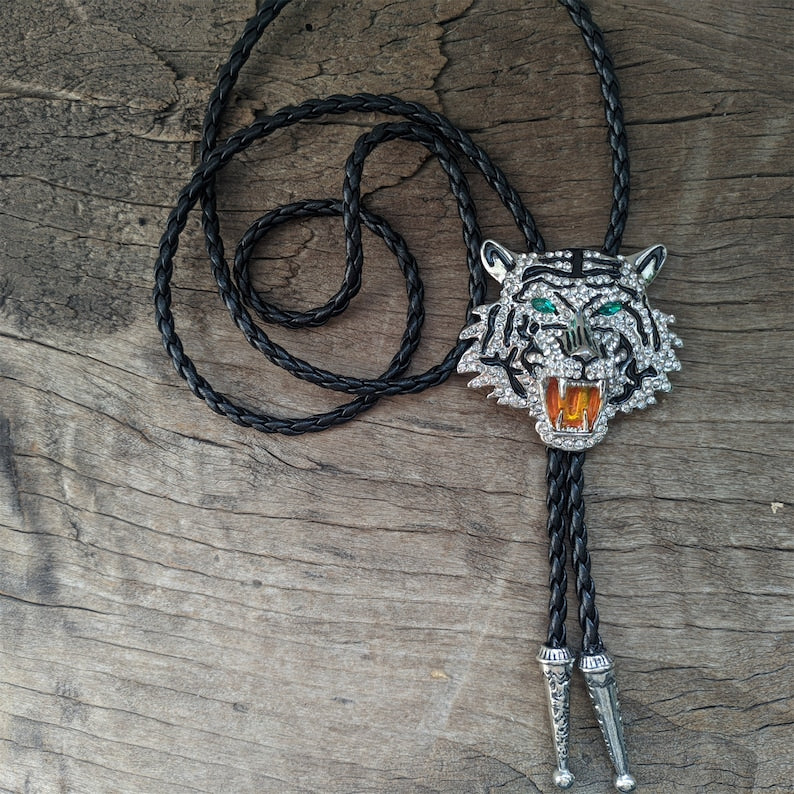 Silver Diamond Tiger Head