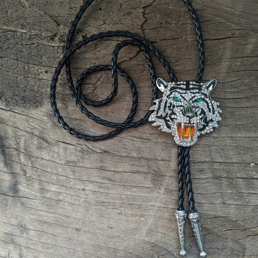 Silver Diamond Tiger Head