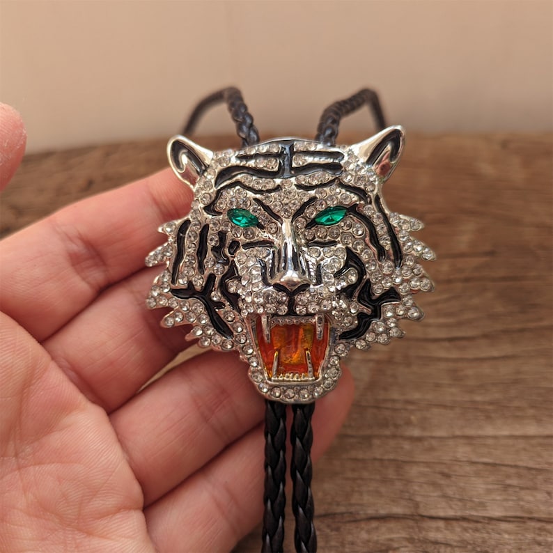 Silver Diamond Tiger Head