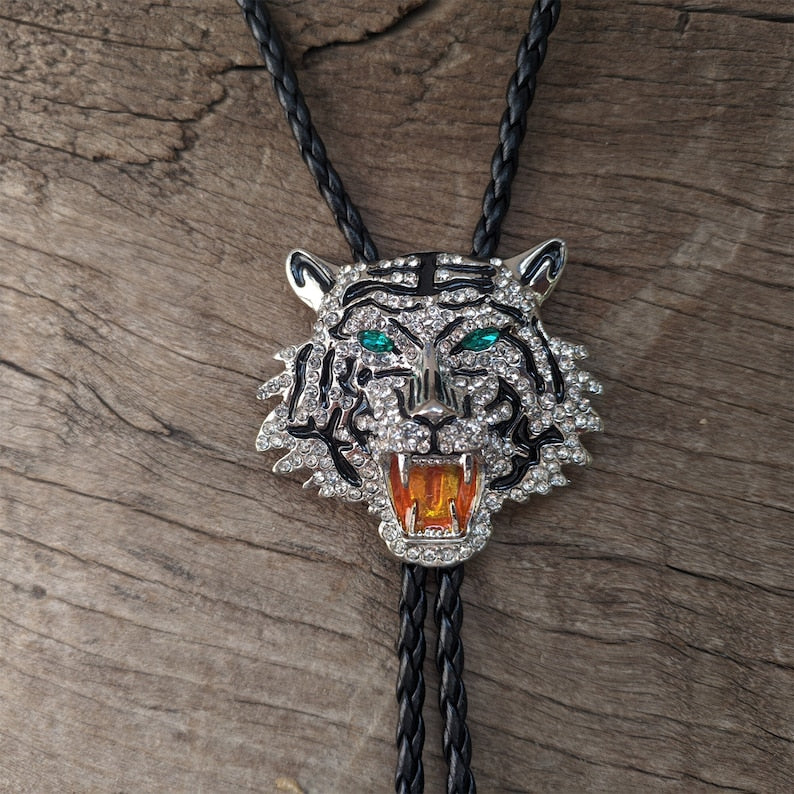 Silver Diamond Tiger Head