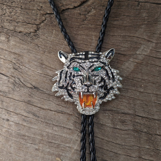 Silver Diamond Tiger Head