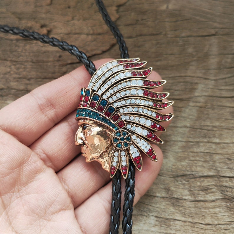 Native American Avatar Bolo Tie