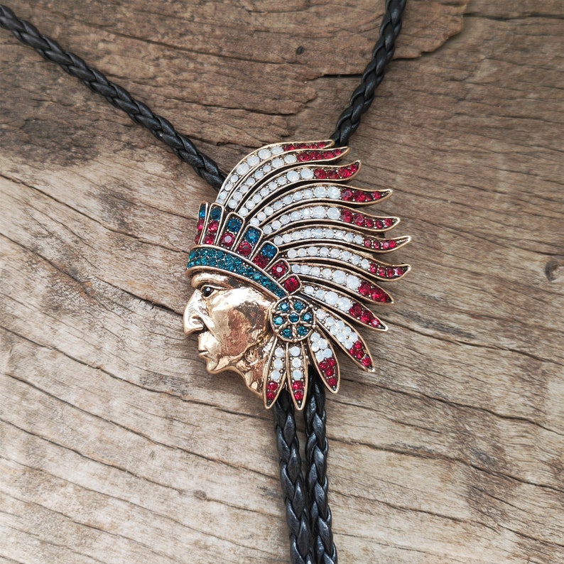 Native American Avatar Bolo Tie
