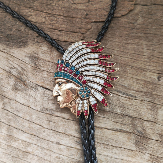 Native American Avatar Bolo Tie