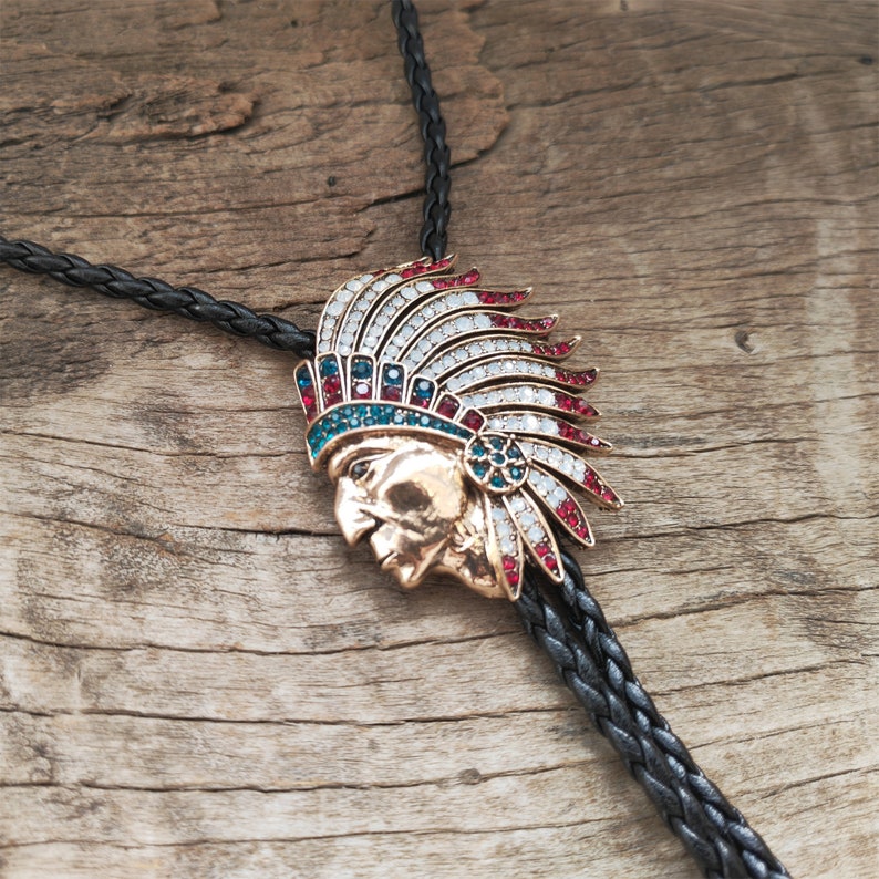 Native American Avatar Bolo Tie