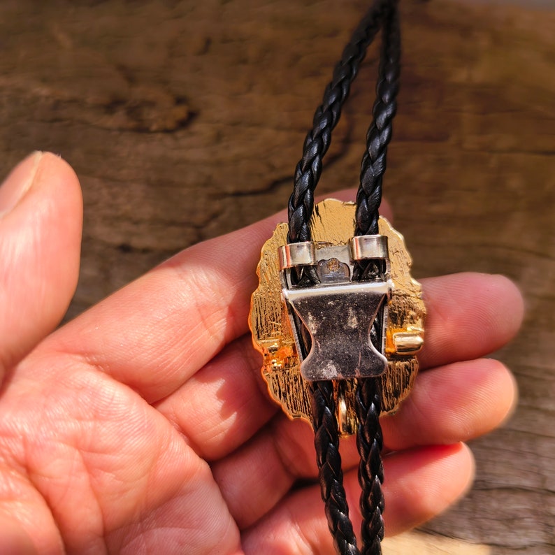 Natural Abalone Shell Flower Bola Bolo Tie