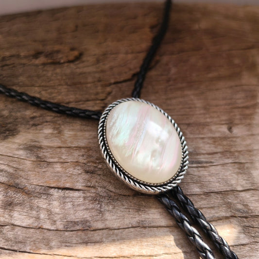 Mother of Pearl Shell Bolo Tie