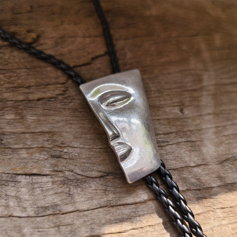 Abstract Face Bolo Tie