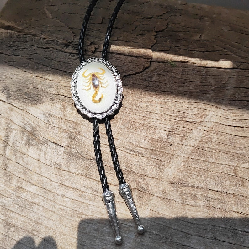 Scorpion Bolo Tie: Silver
