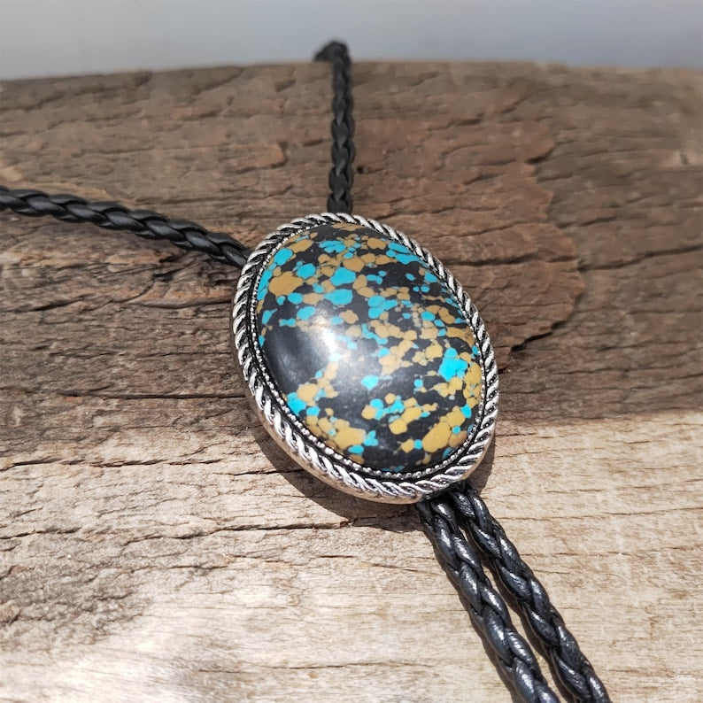 Turquoise Agate Bolo Tie