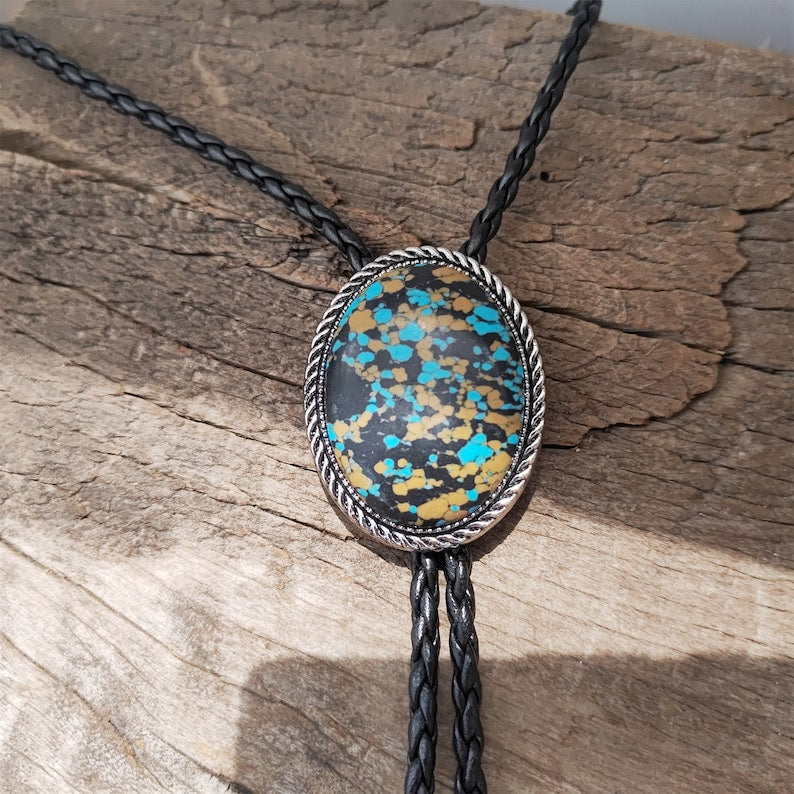 Turquoise Agate Bolo Tie