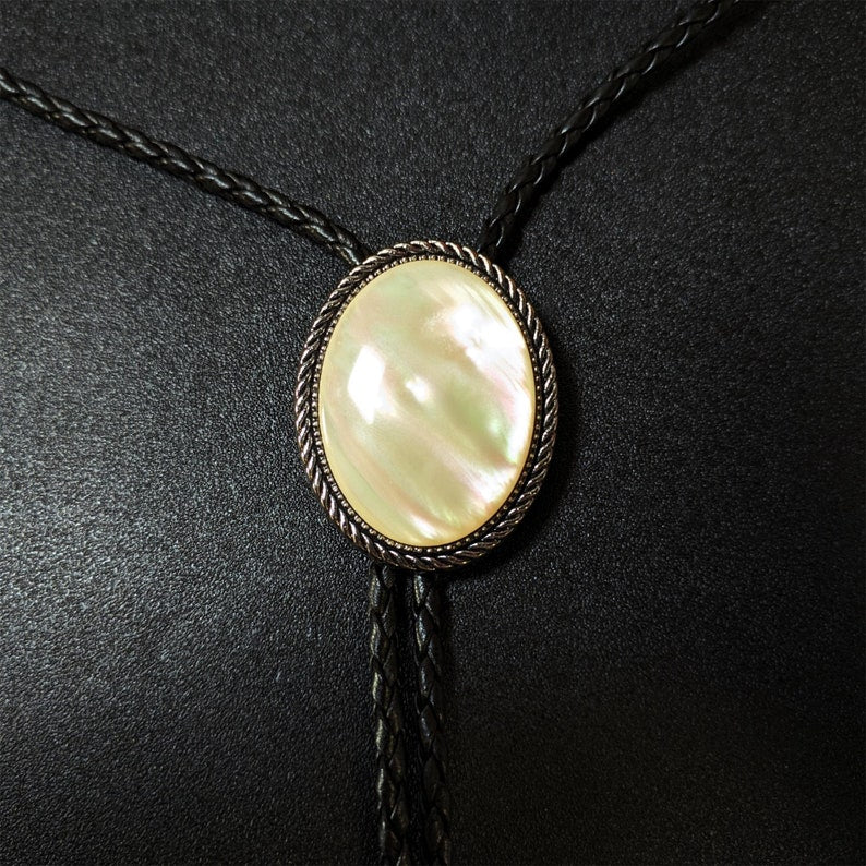 Mother of Pearl Shell Bolo Tie