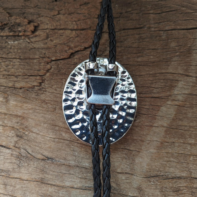 Opal Stone Bolo Tie: Silver