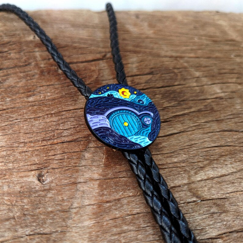 The Hobbit House at Night Bola Bolo Tie