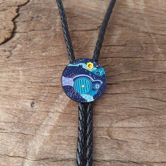 The Hobbit House at Night Bola Bolo Tie