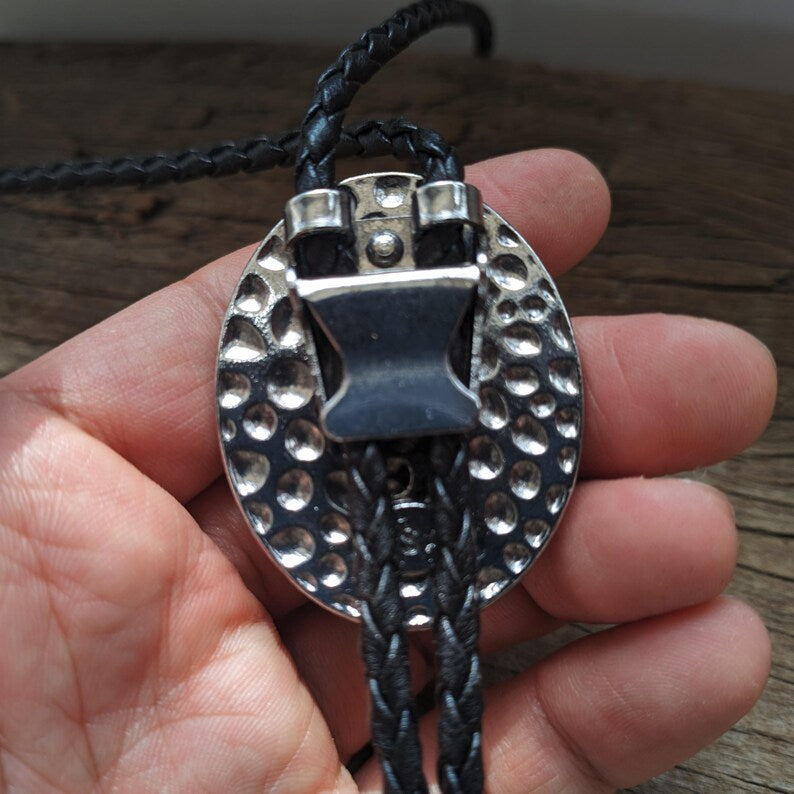 Grey Agate Bola Bolo Tie