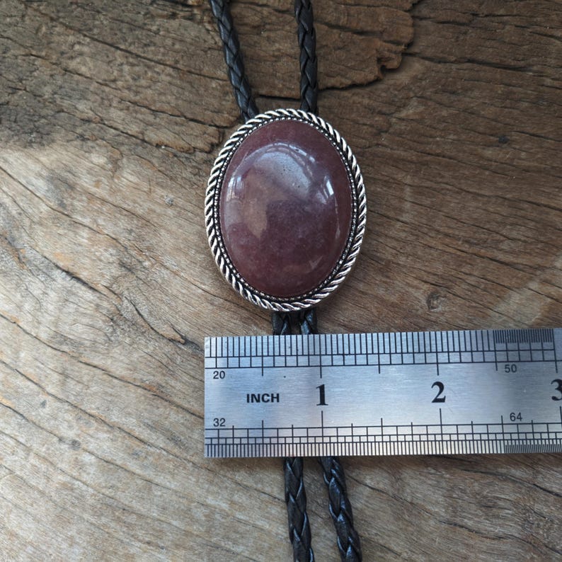 Dark Red Agate Bola Bolo Tie