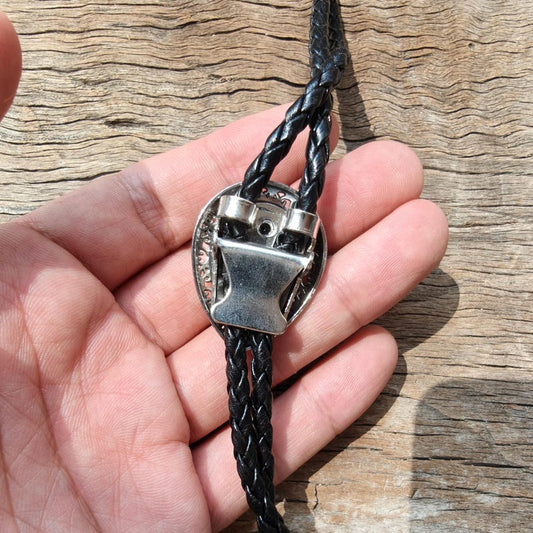 Turquoise Bolo Tie: Silver