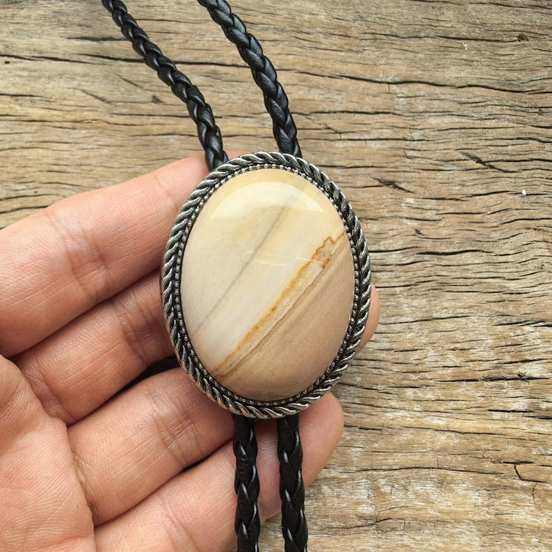 Sandstone Agate Bolo Tie