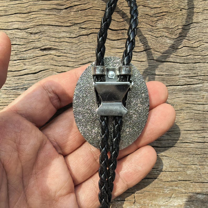 Tiger-Eye Stone Bolo Tie: Silver