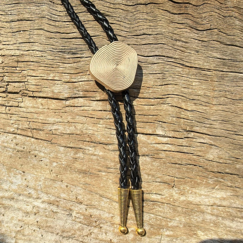 Rose Gold Bolo Tie: Rhinestone Cowboy Wedding Necktie