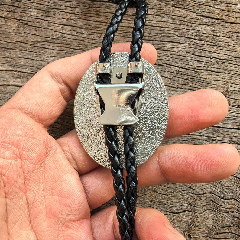 Crazy Agate Bolo Tie: Western Cowboy Necklace