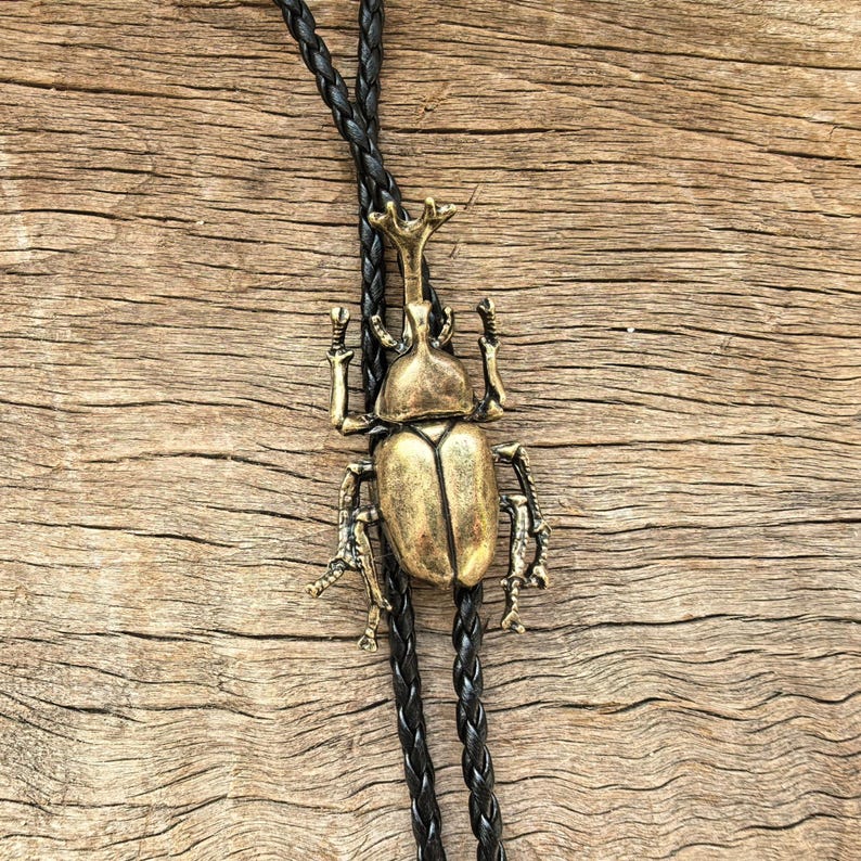 Rhino Beetle Bolo Tie