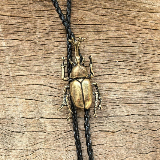 Rhino Beetle Bolo Tie