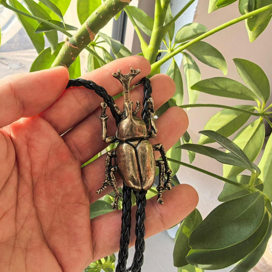 Rhino Beetle Bolo Tie