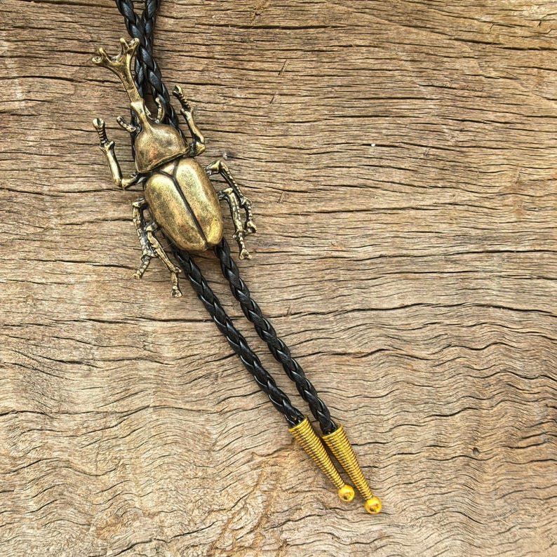 Rhino Beetle Bolo Tie